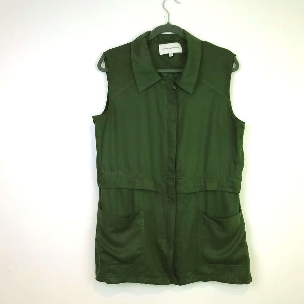 Cupcakes and Cashmere womens jacket vest military